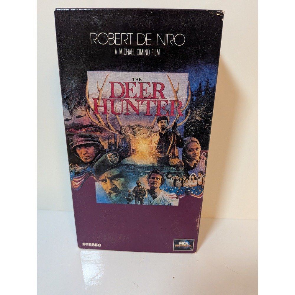 The Deer Hunter VHS 2-Tape Set Robert De Niro MCA Universal 1991 Hi-Fi Stereo